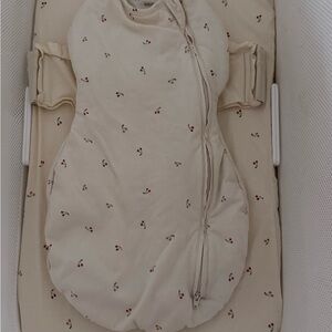 Snoo butter Cherry-Print Baby Swaddle Sack and matching sheet